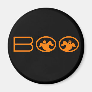 Imã Magneta do Boo Halloween, preto e laranja, fantasm