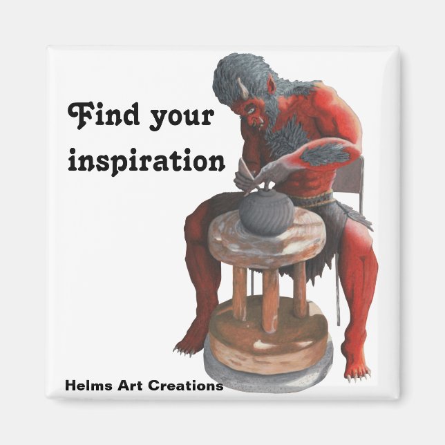 Imã Magneta do botão Ogre Spinning Pottery Wheel Fanta (Frente)