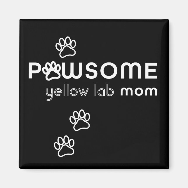 Imã Magneta do carro-mãe personalizável para cães-paws (Frente)