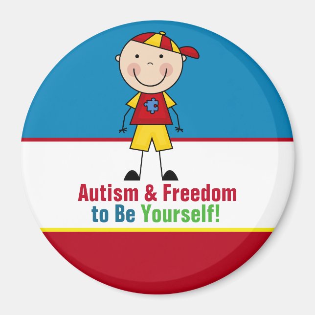 Imã Magneta do Círculo de Consciência do Autismo (Frente)