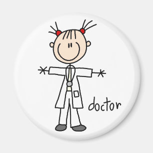 Imã Magneta do Doctor Stick Figure (VOZ FEMININA)