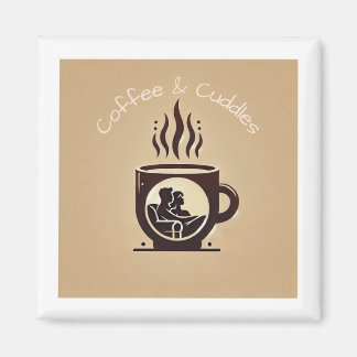 Imã Magneta do logotipo "Café e Cudles"