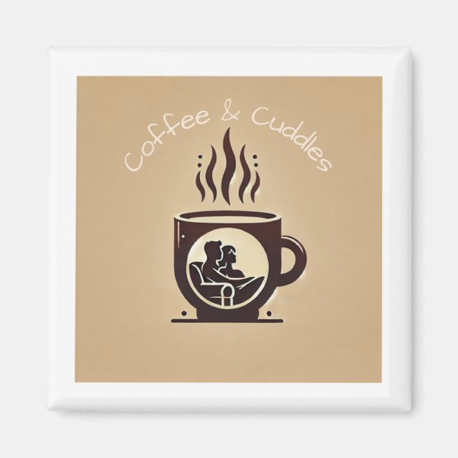 Imã Magneta do logotipo "Café e Cudles" (Frente)