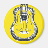 Magneta do monstro do violão amarelo