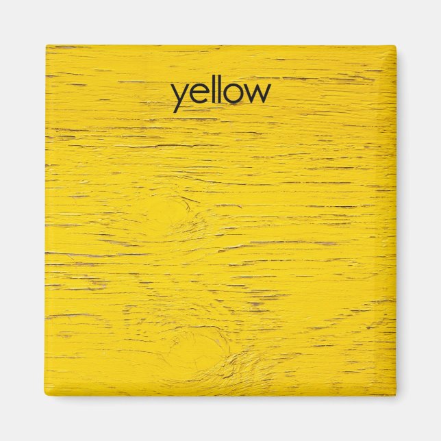 Imã Magneta do refrigerador amarelo (Frente)