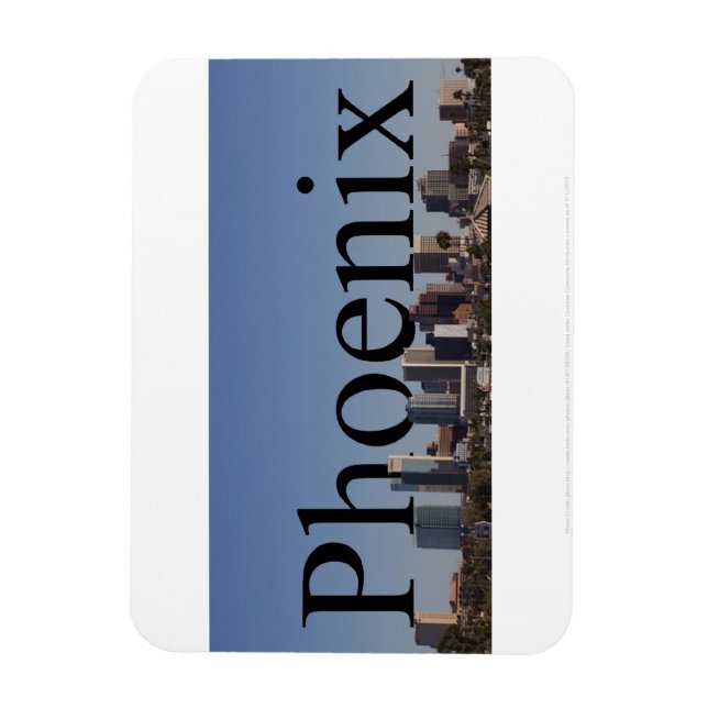 Ímã Magneta do Skyline da Arizona Phoenix com Phoenix  (Vertical)