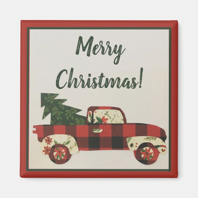 Imã Magneta dos Caminhões de Natal Mais Rápido (Frente)