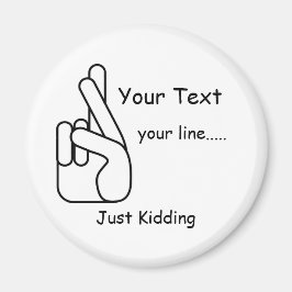 Imã Magneta dos dedos cruzados de mentiras brancas