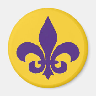 Imã Magneta Dourada da Louisiana Fleur de Lis