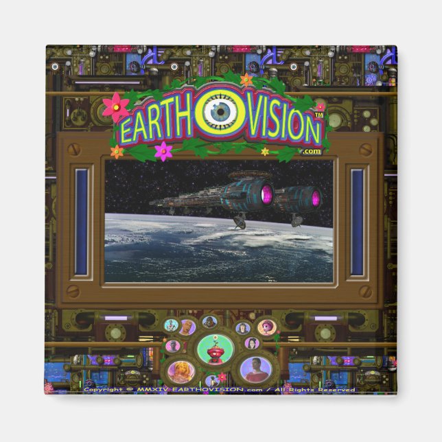 Imã Magneta EARTHOVISION (Quadrado) (Frente)