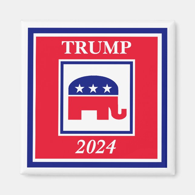Imã Magneta Eleitoral do Elefante TRUMP 2024 (Frente)