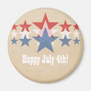 Imã Magneta em cascata vermelha, branca e azul