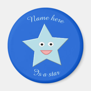 Imã Magneta Estrela de Celebração Azul Brilhante