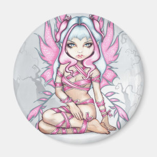 Imã Magneta "Fada de Fita Rosa"