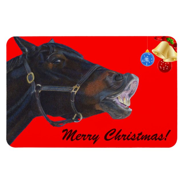 Ímã Magneta Flexi Premium Engraçado de Natal (Horizontal)