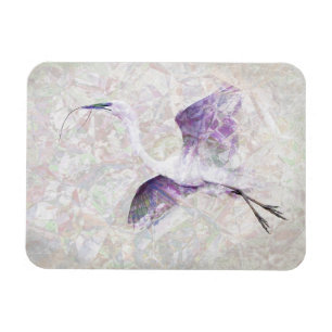 Ímã Magneta flexível de arte digital Egret do excelent