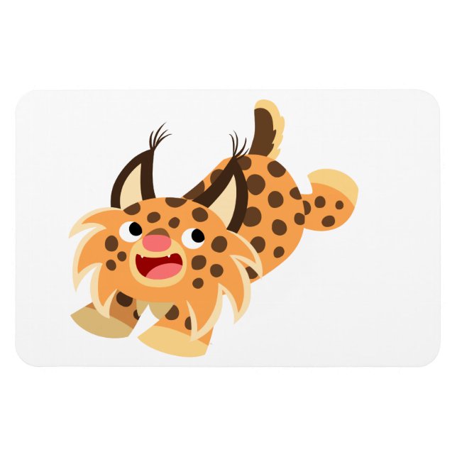 Ímã Magneta flexível de Bobcat, um cartoon cambial bon (Horizontal)