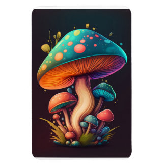 Ímã Magneta flexível de fotos da Amanita Azul Trippy