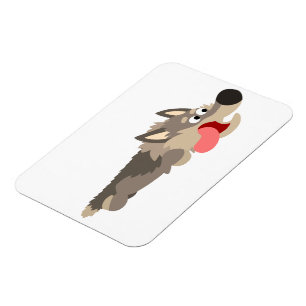 Ímã Magneta Flexível De Lobo De Cartoon De Frota