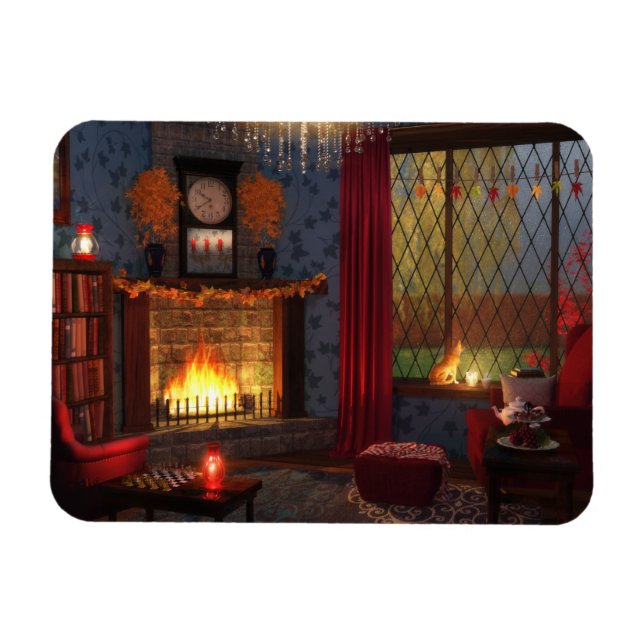 Ímã Magneta flexível de tranquilidade de outono (Horizontal)