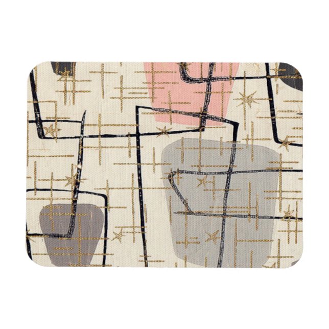 Ímã Magneta flexível do Abstrato moderno do meio sécul (Horizontal)