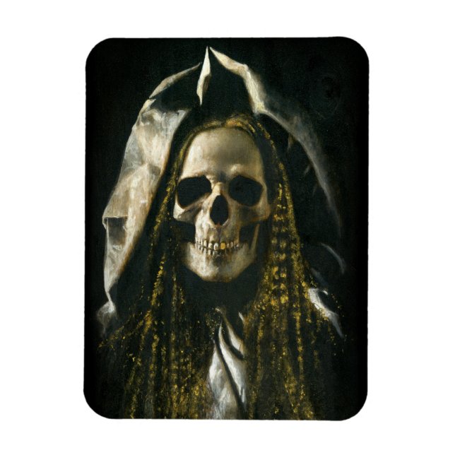 Ímã Magneta flexível do fantasma do esqueleto gótico (Vertical)