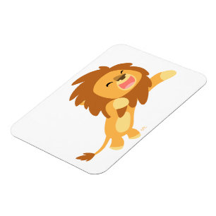 Ímã Magneta flexível do leão de desenho alegre e bonit