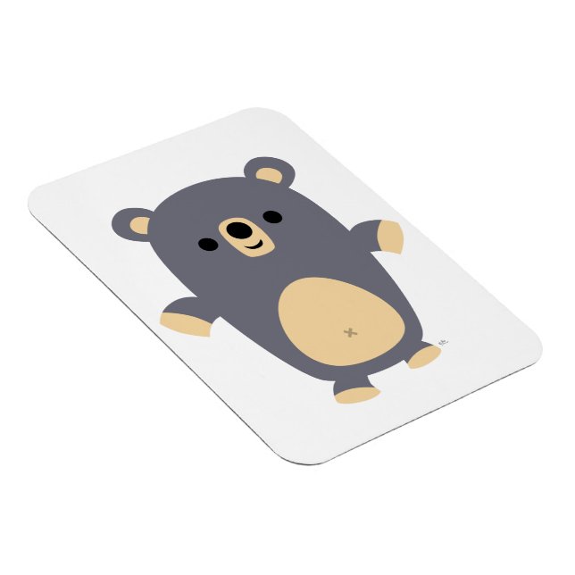 Ímã Magneta flexível do Urso de Cartoon Azul Grande e  (Lado Direito)