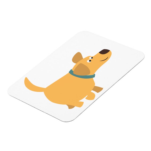 Ímã Magneta flexível Labrador amarelo de desenho bonit (Left Side)