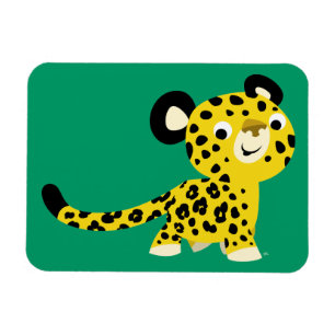 Ímã Magneta flexível leopardo gentil com desenho anima