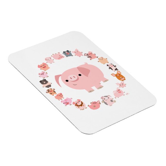 Ímã Magneta flexível Pig Mandala (Lado Direito)