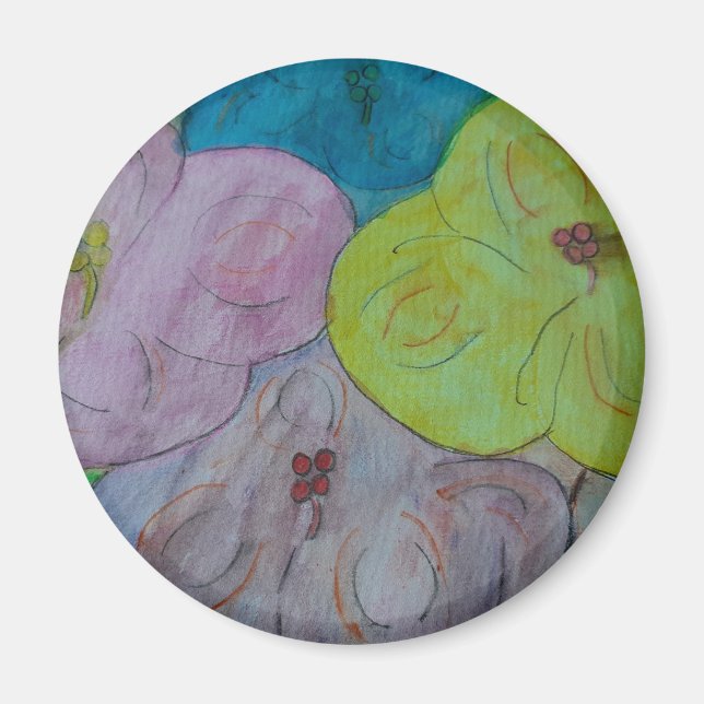 Imã Magneta Floral abstrato Summer (Frente)