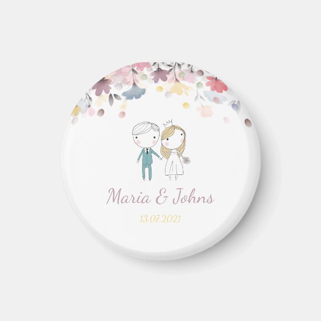 Imã Magneta Floral Colorida Primavera (Frente)