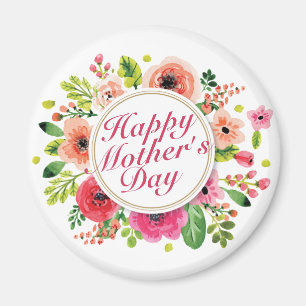 Imã Magneta Floral de Frame de Dia de as mães Feliz El