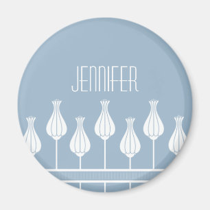 Imã Magneta Floral Deco Azul