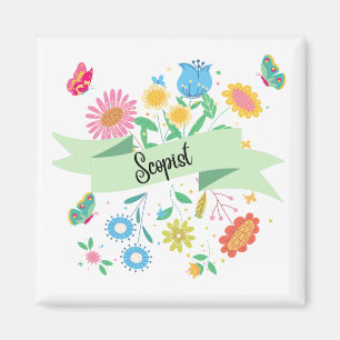 Imã Magneta Floral Primavera de Escopista