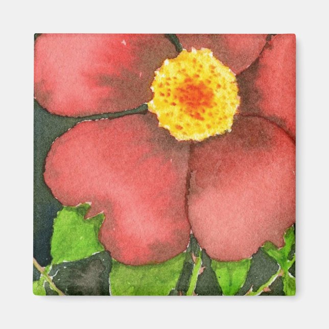 Imã Magneta Floral "Rosa Selvagem" (Frente)