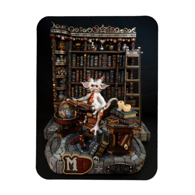 Ímã Magneta fotográfica MD Library Dragon 3" x 4" (Vertical)