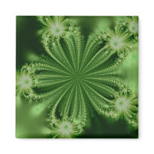 Magneta Fractal Flor Verde