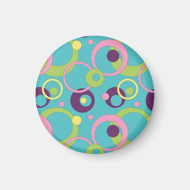 Imã Magneta Funky Blue Circles (Frente)
