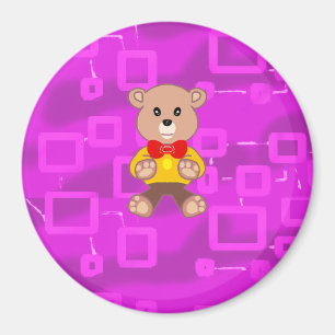 Imã Magneta Geométrica Cor-de-rosa-rosa do Urso Estáve