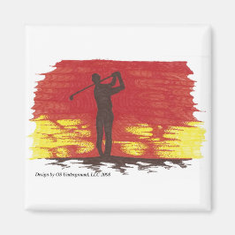 Imã Magneta Golfer Silhouette