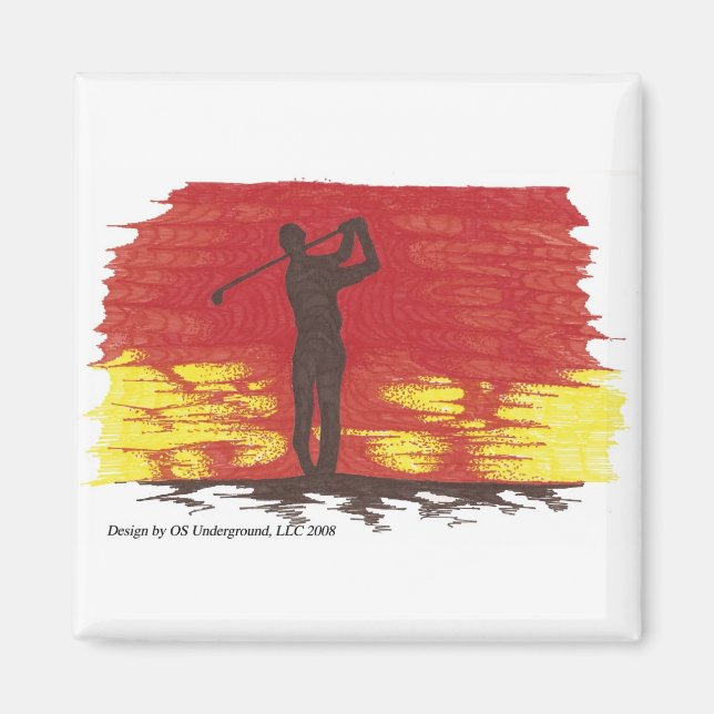 Imã Magneta Golfer Silhouette (Frente)