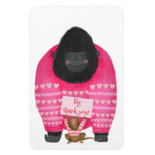 Ímã Magneta Gorilla & pygmy 'grande obrigado você'