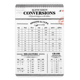 Ímã Magneta Gráfico de Conversão de Medição de Cozinha