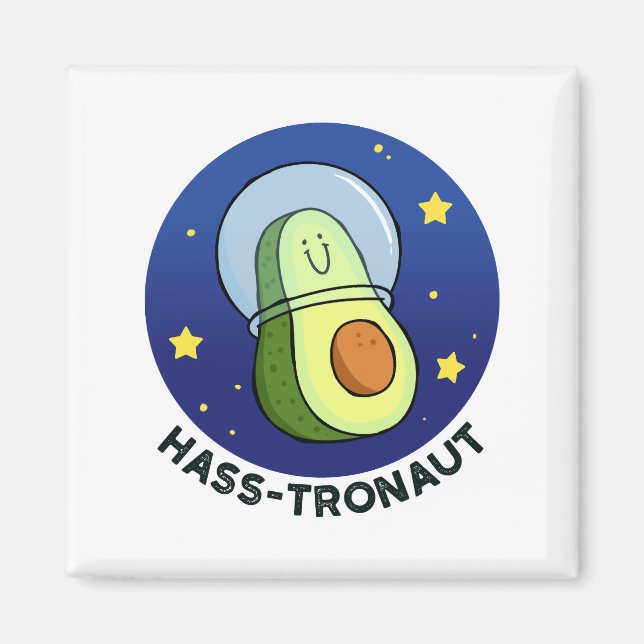 Imã Magneta Hass-tronaut Avocado Space Pun (Frente)