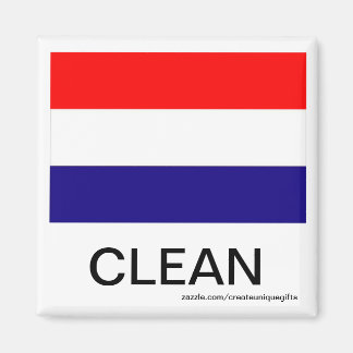 Imã Magneta Hollang Flag Clean Dishwasher