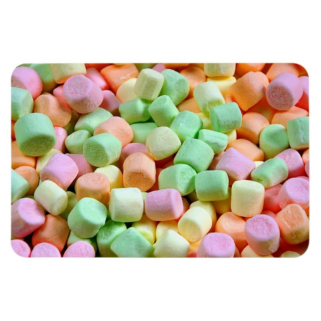 Ímã Magneta impressão de marshmallows colorida (Horizontal)