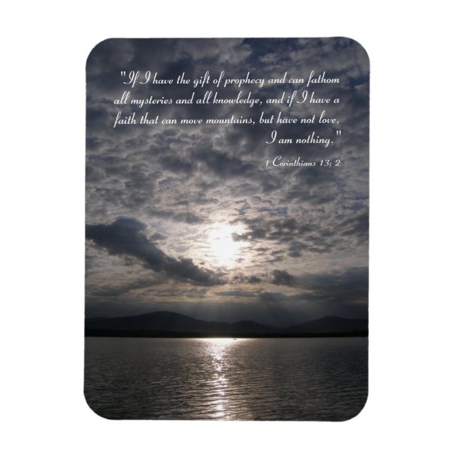 Ímã Magneta Inspiracional - 1 Corintianos 13; 2 (Vertical)