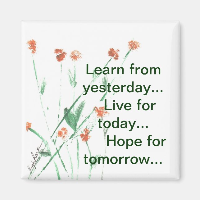 Imã Magneta Inspiracional Quadrada (Frente)